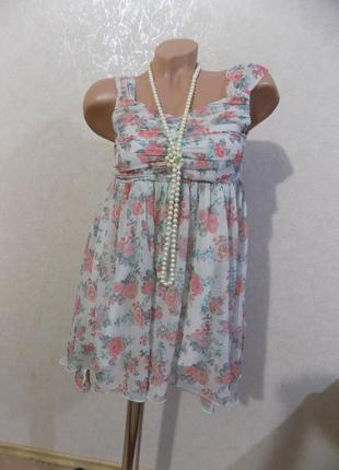 Сарафан шифоновий в квіточку фірмовий c&a розмір 38-40