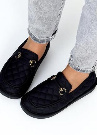 Женские мокасины кожаные с фурнитурой в бежевом и черном цвете 💋