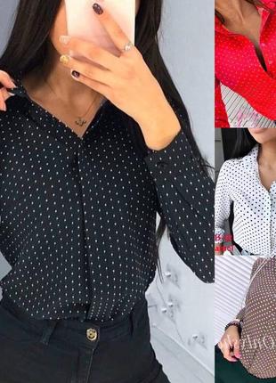 🔥 хит продаж 🔥
❤️ блуза в горошок❤️