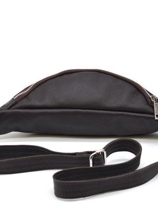 Поясная кожаная сумка средняя с фастексом, коричневая кожа tarwa fc-3005-4lx5 фото
