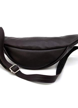Поясная кожаная сумка средняя с фастексом, коричневая кожа tarwa fc-3005-4lx6 фото