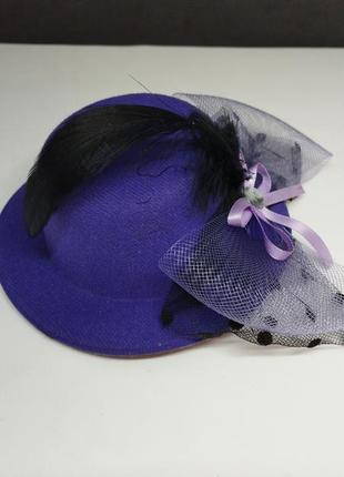 Женская маленькая шляпка,капеллюшек, касплей1 фото