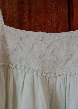 Натуральное белое платье, сарафан stradivarius3 фото