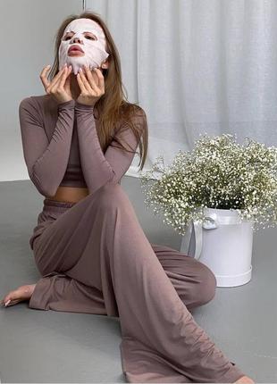 Костюм (кроп топ+штани)2 фото