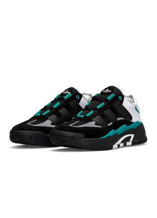 Adidas niteball черные с зеленым и белым