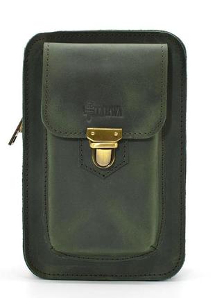 Зеленая мужская сумка чехол через плечо, поясная tarwa re-0075-3md