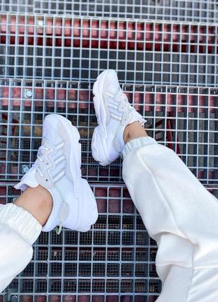 Шикарные кроссовки  adidas ozweego white кросівки4 фото