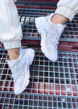 Шикарные кроссовки  adidas ozweego white кросівки5 фото