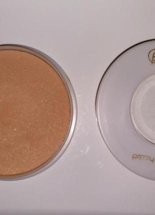 Компактная пудра для лица с шимером 17 грамм flormar pretty compact powder