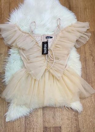 Блузка фатін на шнурівці м6 фото