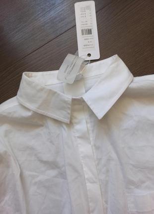 Рубашка белая женская удлиненная5 фото