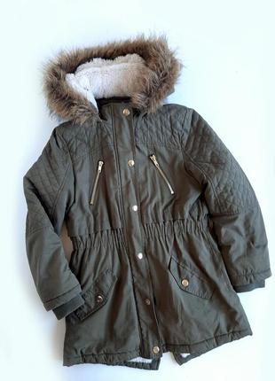 Парка george зимняя куртка-парка на девочку 9-10 лет длинная курточка пуховик2 фото
