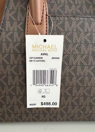 Сумка michael kors avril small logo top-zip оригінал9 фото