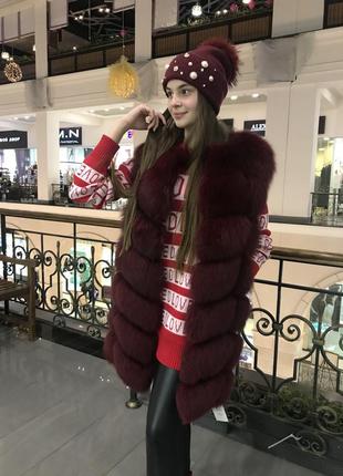 Жилетка из натурального песца