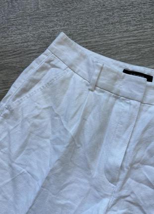 Стильні білі натуральні лляні штани Autograph 36/s6 фото