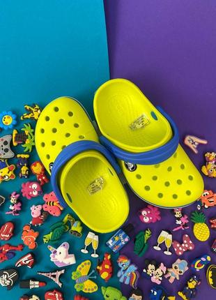 Детские кроксы сабо crocs crocband tennis/ball