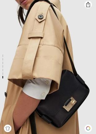 Новая брендовая кожаная сумка кроссбоди allsaints1 фото