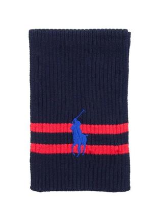 Шарф polo ralph lauren синій та сірий дитячий3 фото