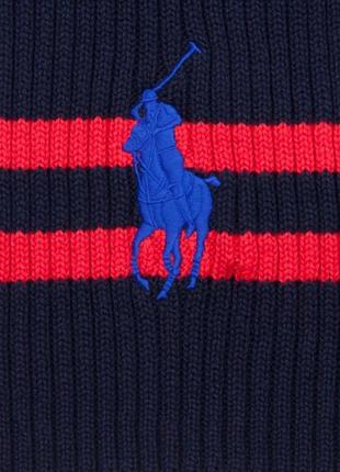 Шарф polo ralph lauren синій та сірий дитячий4 фото