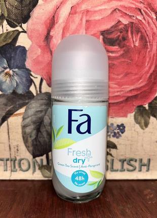 Роликовый антиперспирант fa fresh & dry с ароматом зеленого чая 🌱