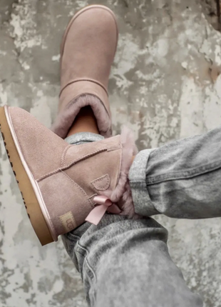 Чоботи уггі ugg mini bailey bow dusk