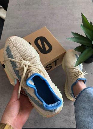 Кроссовки adidas yeezy boost 350 v2 linen reflective (рефлективная полоса)2 фото