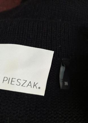 Пуловер черного цвета с интересной шнуровкой, шерсть,вискоза и кашемир8 фото