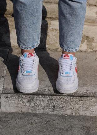 Кросівки nike air force shadow blue orange2 фото