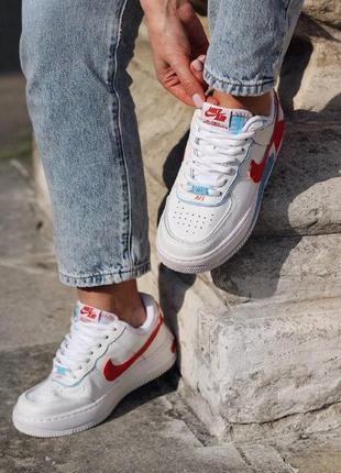 Кросівки nike air force shadow blue orange7 фото