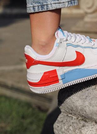 Кроссовки nike air force shadow blue orange9 фото