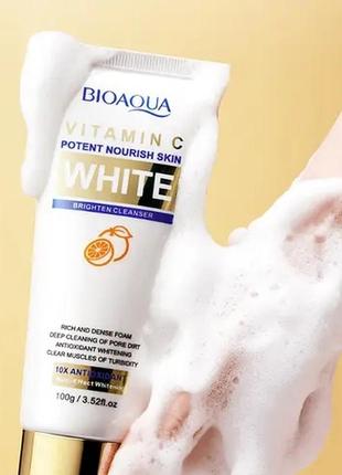 Пенка для умывания bioaqua vitamin c white brighten cleanser, 100 мл