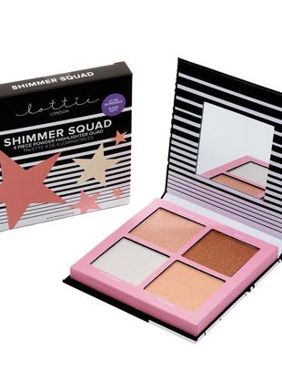 Палетка хайлайтерів lottie london shimmer squad