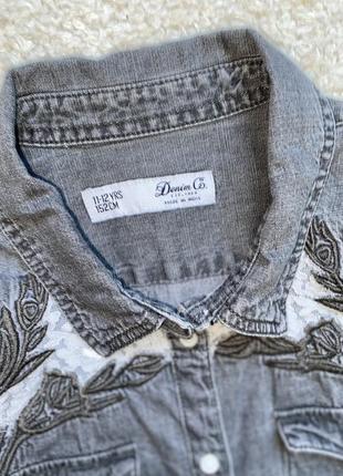 Очень крутая рубашка на 11-12 лет в идеальном состоянии denim co4 фото