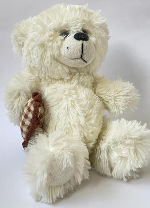 М'яка іграшка плюшевий білий ведмедик з подушкою ведмежа1 фото