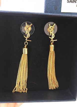 Сережки yves saint laurent ysl