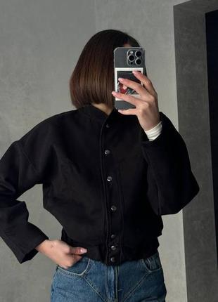 Жіноча,трендова кашемірова куртка бомпер,без підкладки5 фото
