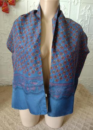 Вінтажний шовковий шарф-кашне чоловічий двосторонній подвійний.