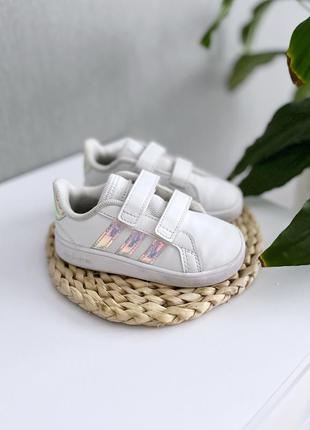 Белые кеды adidas 14cm 3