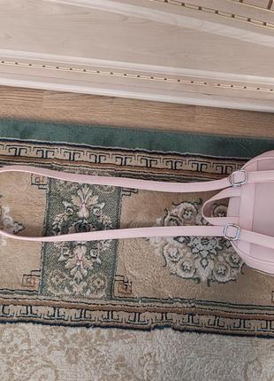 Сумка рюкзак рожевий імітація шкіри, стильна, якісна3 фото