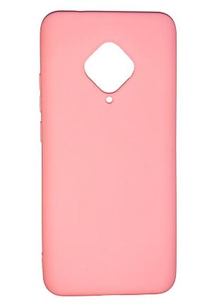 Чехол soft touch для vivo v17 силикон бампер светло-розовый