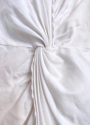 Бренду jones легкая, летняя женская блуза, рубашка белая, удлиненная4 фото