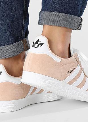 Adidas originals gazelle womens id7006 женские кроссовки замш кожаные кеды обуви оригинал5 фото