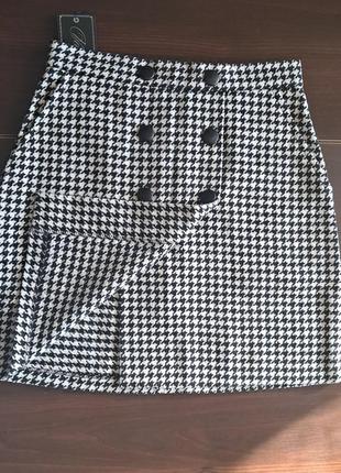 Шерстяная теплая юбка мини р. 464 фото