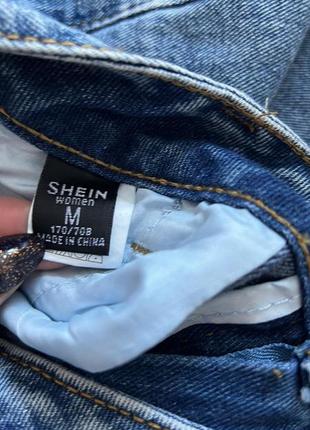 🧊базовые прямые джинсы мом mom jeans на высокой талии shein 10/м5 фото