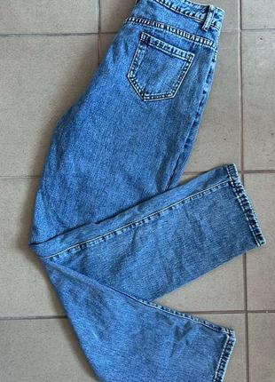 🧊базовые прямые джинсы мом mom jeans на высокой талии shein 10/м6 фото