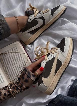 Кросівки air jordan 1 low og ‘reverse mocha'  travis scott