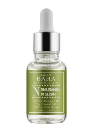 Сироватка для обличчя з ніацинамідом і цинком cos de baha niacinamide serum with zinc