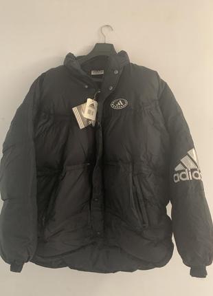 Куртка adidas puffer black feathers 🪶 зимова пуховик парка напа стоун moncler