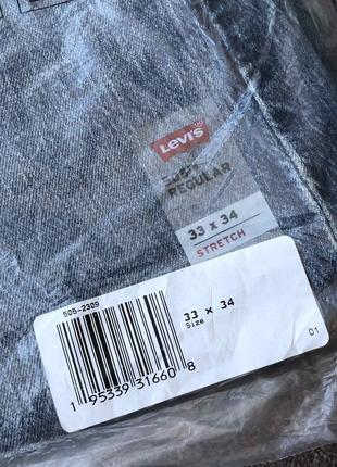 Джинсы levi's 505TM regular fit размер 33х34, оригинал7 фото