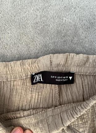 Текстурные брюки вискоза брюки прямого кроя zara9 фото